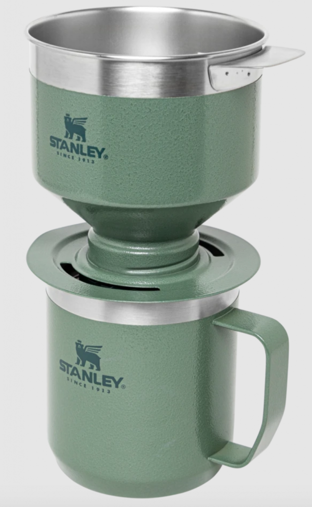 Camping and skoolie coffee pour overs from Stanley