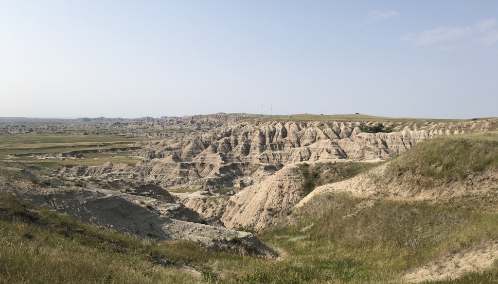 A photo of the Badlands boondocking area where we camped for free. 