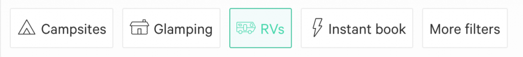 Hipcamp filter to view RV (and skoolie) sites. 